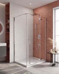 Душевой уголок Cezares LINER-AH-1-120/90-C-Cr-R 120x90, профиль хром
