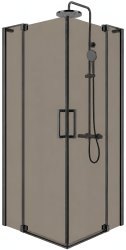 Душевой уголок Cezares SLIDER-A-2-70/80-BR-GM 70x70, стекло бронза, профиль сталь