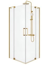 Душевой уголок Cezares SLIDER-A-2-80/90-C-BORO 80x80, профиль золото