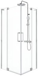 Душевой уголок Cezares SLIDER-A-2-90/100-C-Cr 90x90, профиль хром