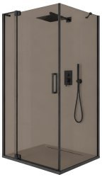 Душевой уголок Cezares SLIDER-AH-1-80-100/110-BR-GM 100x80, стекло бронза, профиль сталь