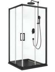 Душевой уголок Cezares MOLVENO-A-2-100-C-GM-IV 100x100, профиль сталь