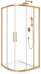 Душевой уголок Cezares MOLVENO-R-22-100+20-C-BORO-IV 120x120, профиль золото