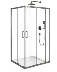 Душевой уголок Cezares MOLVENO-AH-22-120/110-C-GM-IV 120x110, профиль сталь