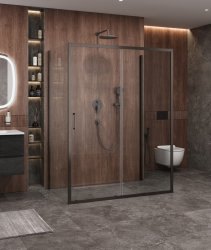 Душевой уголок Cezares MOLVENO-AH-12-160/90-C-GM-IV 160x90, профиль сталь