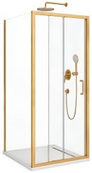 Душевой уголок Cezares MOLVENO-AHF-31-120/90-C-BORO-IV 120x90, профиль золото