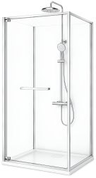 Душевой уголок Cezares LUX-A-FS-1-100-C-CR 100x100, профиль хром