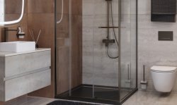 Душевой уголок Cezares LUX-A-FS-11-100-C-GM 100x100, профиль сталь