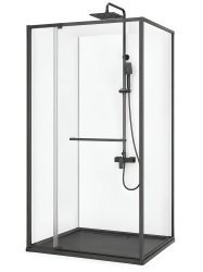 Душевой уголок Cezares LUX-AH-FS-11-140/100-C-GM 140x100, профиль сталь