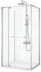 Душевой уголок Cezares LUX-AH-FS-1-80/100-C-CR 80x100, профиль хром
