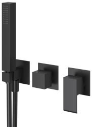 Встраиваемый смеситель для ванны Cezares Porta PORTA-VDM2-NOP, черный матовый