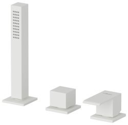 Смеситель на борт ванны Cezares Porta PORTA-BVDM3-BIO, белый матовый