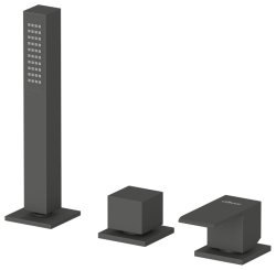 Смеситель на борт ванны Cezares Porta PORTA-BVDM3-NOP, черный матовый