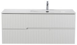 Тумба под раковину Cezares DUET-N-1200-2C-SO-BL-R 120x50 подвесная, белая глянцевая