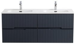 Тумба под раковину Cezares DUET-N-1200-4C-SO-2-GR-P 120x50 подвесная, графит