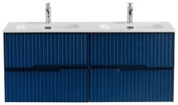 Тумба под раковину Cezares DUET-N-1200-4C-SO-2-SPF-P 120x50 подвесная, сапфир