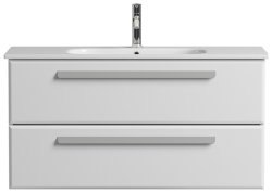 Тумба под раковину Cezares ECO-CER-1000-2C-SO-BL 97x50 подвесная, белая глянцевая