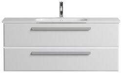 Тумба под раковину Cezares ECO-CER-1200-2C-SO-BL 117x50 подвесная, белая глянцевая