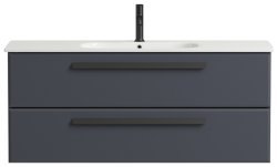 Тумба под раковину Cezares ECO-CER-1200-2C-SO-GR-P 117x50 подвесная, графит