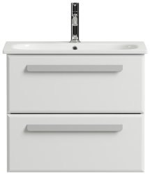 Тумба под раковину Cezares ECO-CER-600-2C-SO-BL 57x50 подвесная, белая глянцевая