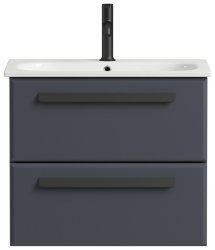 Тумба под раковину Cezares ECO-CER-600-2C-SO-GR-P 57x50 подвесная, графит