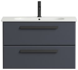 Тумба под раковину Cezares ECO-CER-800-2C-SO-GR-P 77x50 подвесная, графит