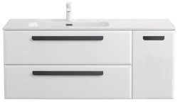 Тумба под раковину Cezares ECO-CER-N-1200-2C-1A-SO-BL-L 120x50 подвесная, белая глянцевая