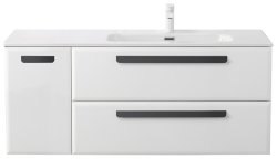 Тумба под раковину Cezares ECO-CER-N-1200-2C-1A-SO-BL-R 120x50 подвесная, белая глянцевая