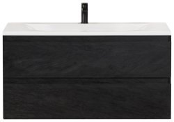 Тумба под раковину Cezares MOLVENO-100-2C-SO-NR 100x50 подвесная, черная