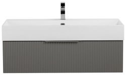 Тумба под раковину Cezares Premium 55424 90x25 подвесная, серое облако