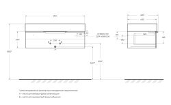Тумба под раковину Cezares Premium 55425 90x25 подвесная, зеленая матовая