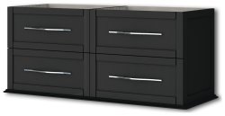 Тумба под раковину Cezares Tiffany 54955 120x55 подвесная, черный графит