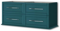 Тумба под раковину Cezares Tiffany 54956 120x55 подвесная, голубой залив