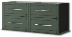 Тумба под раковину Cezares Tiffany 55332 120x55 подвесная, зеленая матовая