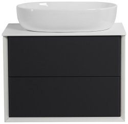Тумба с раковиной Cezares Bellagio 00-00012821 71x49 подвесная, графит