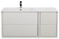 Тумба с раковиной Cezares Bellagio 00-00012829 107x50 подвесная, белая матовая