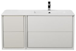 Тумба с раковиной Cezares Bellagio 00-00012832 107x50 подвесная, белая матовая