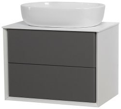 Тумба с раковиной Cezares Bellagio 00-00013353 71x49 подвесная, серое облако
