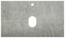 Столешница BelBagno KEP-80-MGL 80x46 из керамогранита, серый глянцевый мрамор