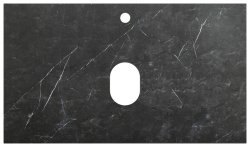Столешница BelBagno KEP-80-MNO 80x46 из керамогранита, черный матовый мрамор