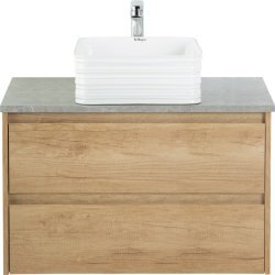 Столешница BelBagno KEP-90-MGL 90x46 из керамогранита, серый глянцевый мрамор