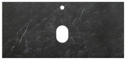 Столешница BelBagno KEP-90-MNO 90x46 из керамогранита, черный матовый мрамор