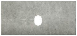 Столешница BelBagno KEP-100-MGL-W0 100x46 из керамогранита, серый глянцевый мрамор