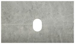 Столешница BelBagno KEP-80-MGL-W0 80x46 из керамогранита, серый глянцевый мрамор