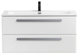 Тумба с раковиной Cezares Eco-cer-n 00-00017235 101x51 подвесная, белая матовая