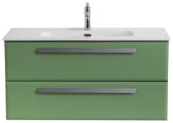 Тумба с раковиной Cezares Eco-cer-n 00-00017240 101x51 подвесная, фисташковая софт