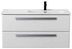 Тумба с раковиной Cezares Eco-cer-n 00-00017245 101x51 подвесная, белая глянцевая
