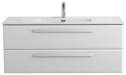 Тумба с раковиной Cezares Eco-cer-n 00-00017253 121x51 подвесная, белая глянцевая