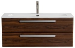Тумба с раковиной Cezares Eco-cer-n 00-00017265 121x51 подвесная, орех шоколад софт