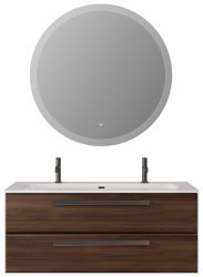Тумба с раковиной Cezares Eco-cer-n 00-00017272 121x51 подвесная, орех шоколад софт